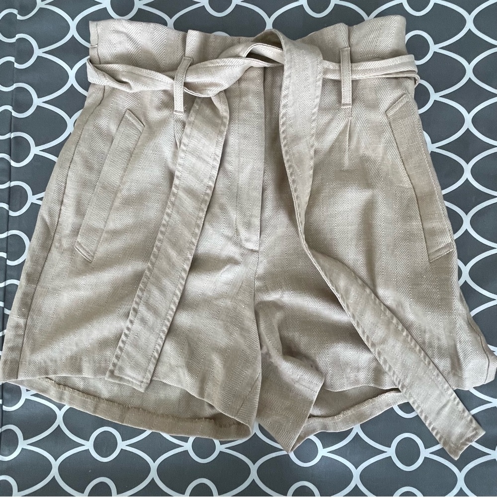 Express high waist tan shorts